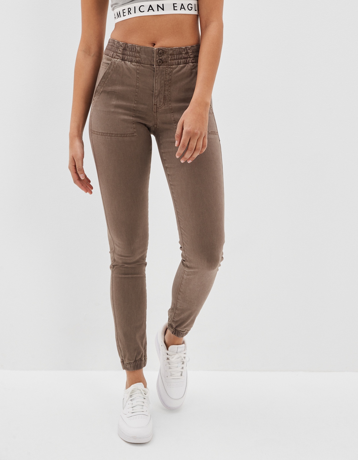 Shop AE Stretch High-Waisted Jegging Jogger online