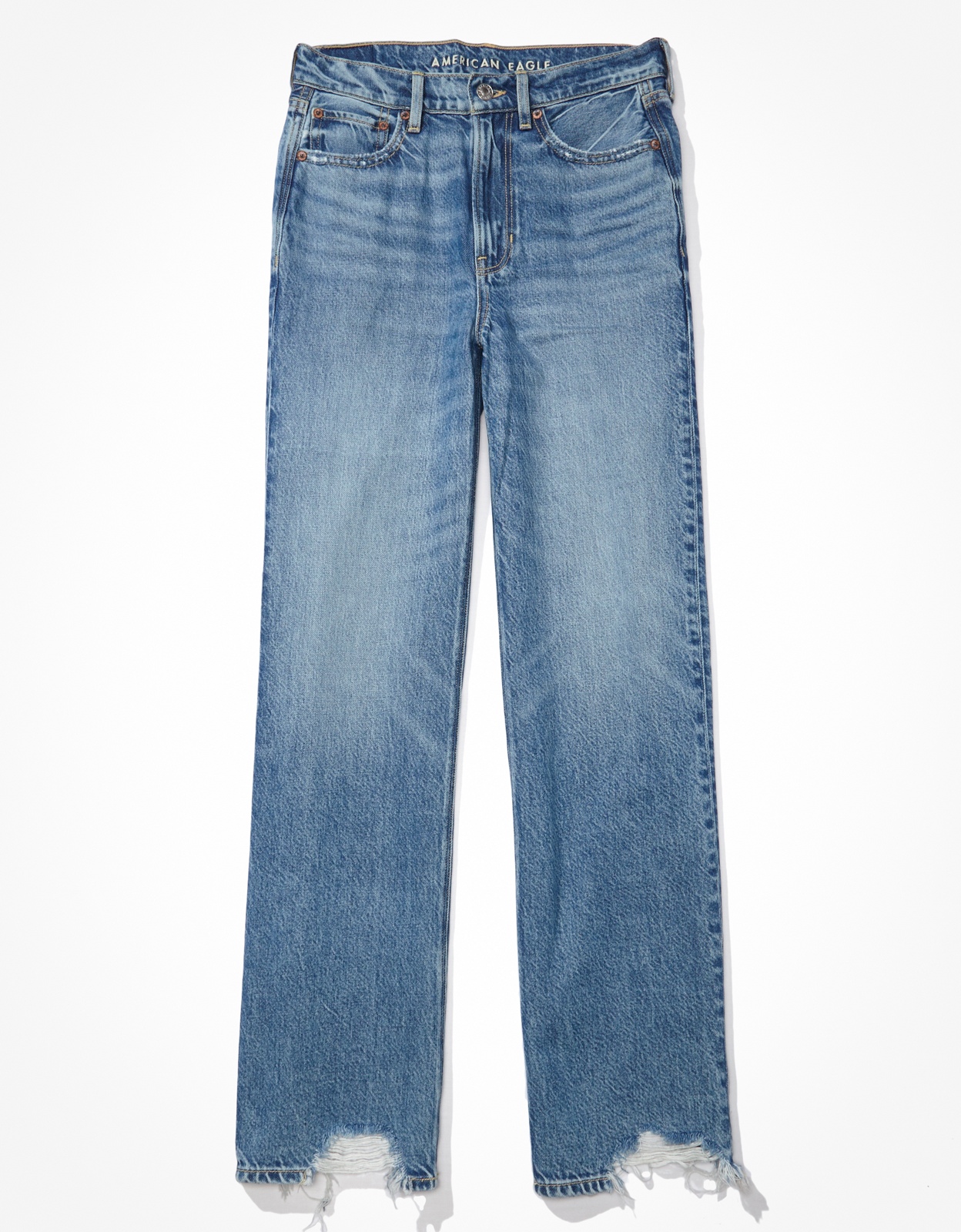 Shop AE Super High Waisted Baggy Wide Leg Jean online American Eagle Outfitters Kuwait