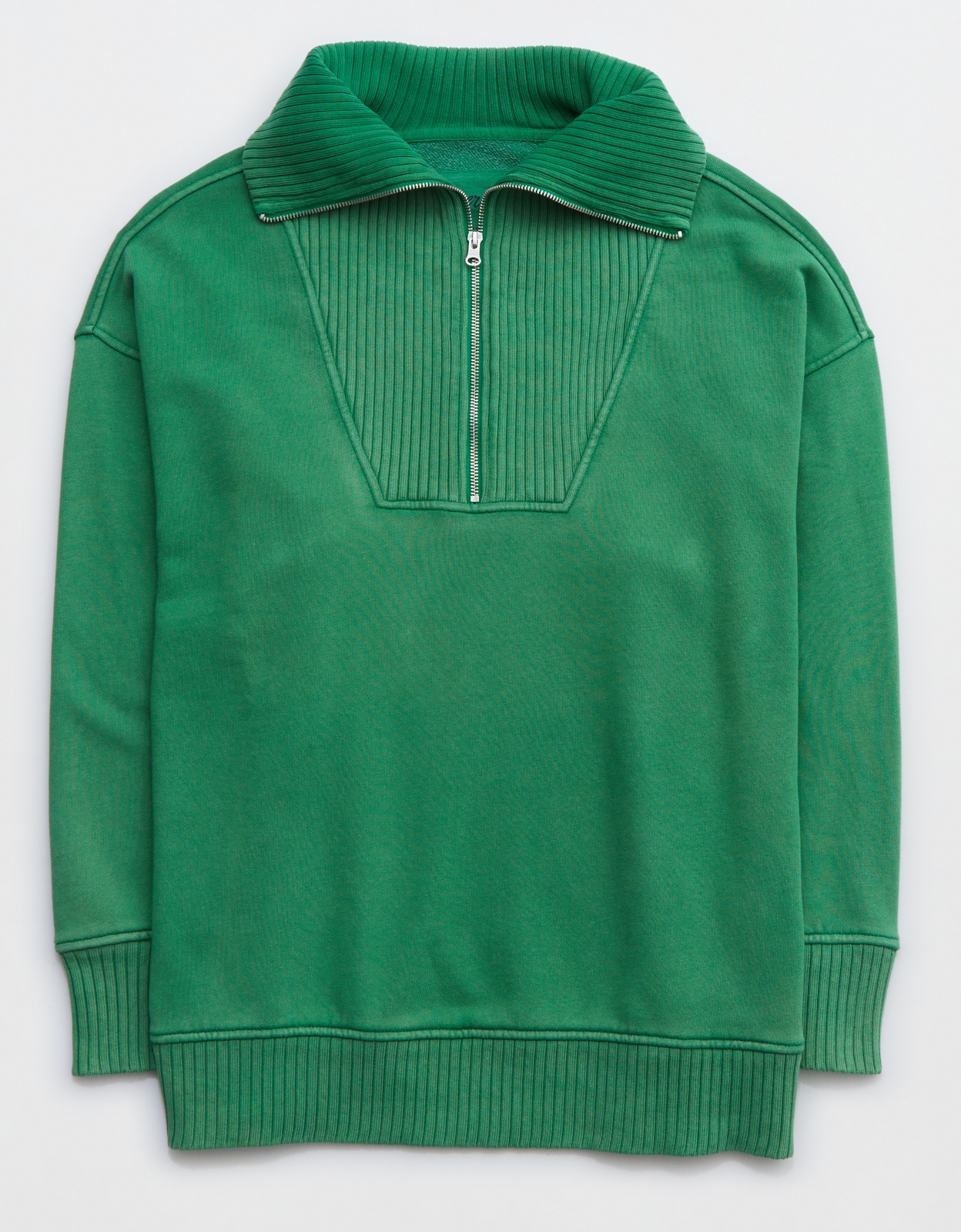Aerie Down To Earth Quarter Zip Sweatshirt