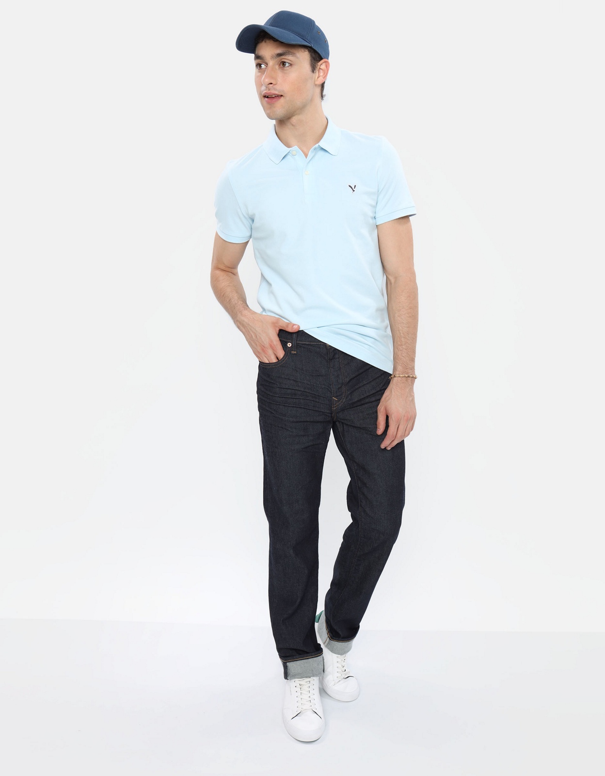 Shop AE Slim Flex Polo Shirt online | American Eagle Outfitters Kuwait