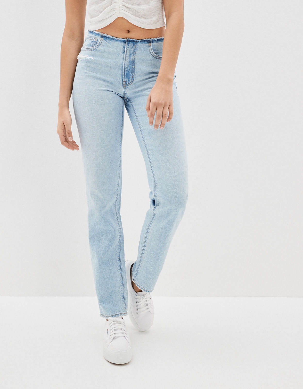 American eagle striped mom jeans cheap