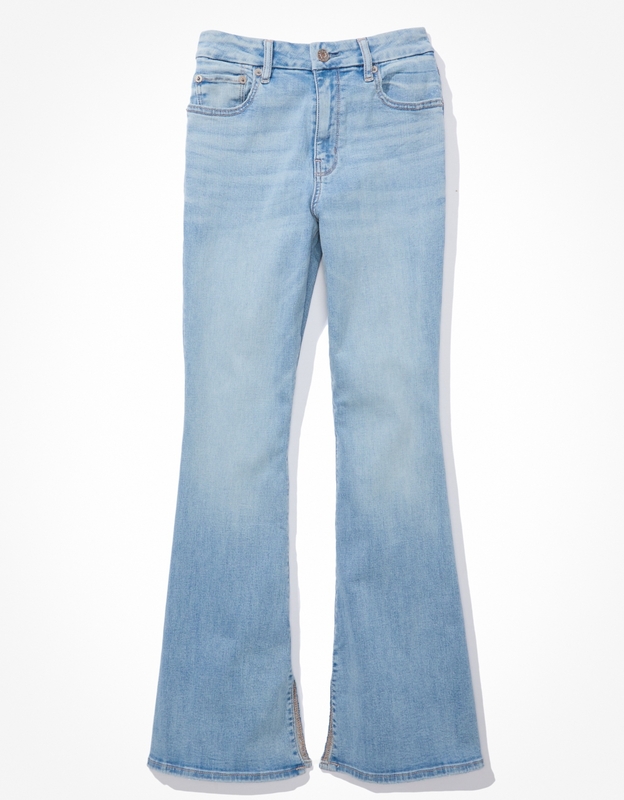 Shop AE Ne(x)t Level Curvy Super High-Waisted Flare Jean online